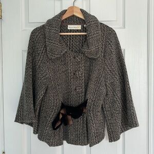 Charlie & Robin Anthropologie wool blend cropped jacket